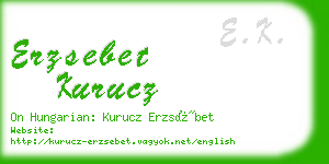 erzsebet kurucz business card